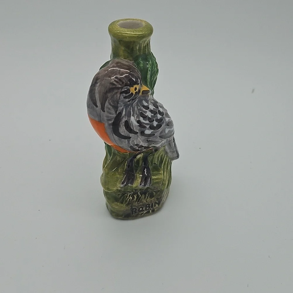Garnier Bird Figurine with Green and Brown Accents